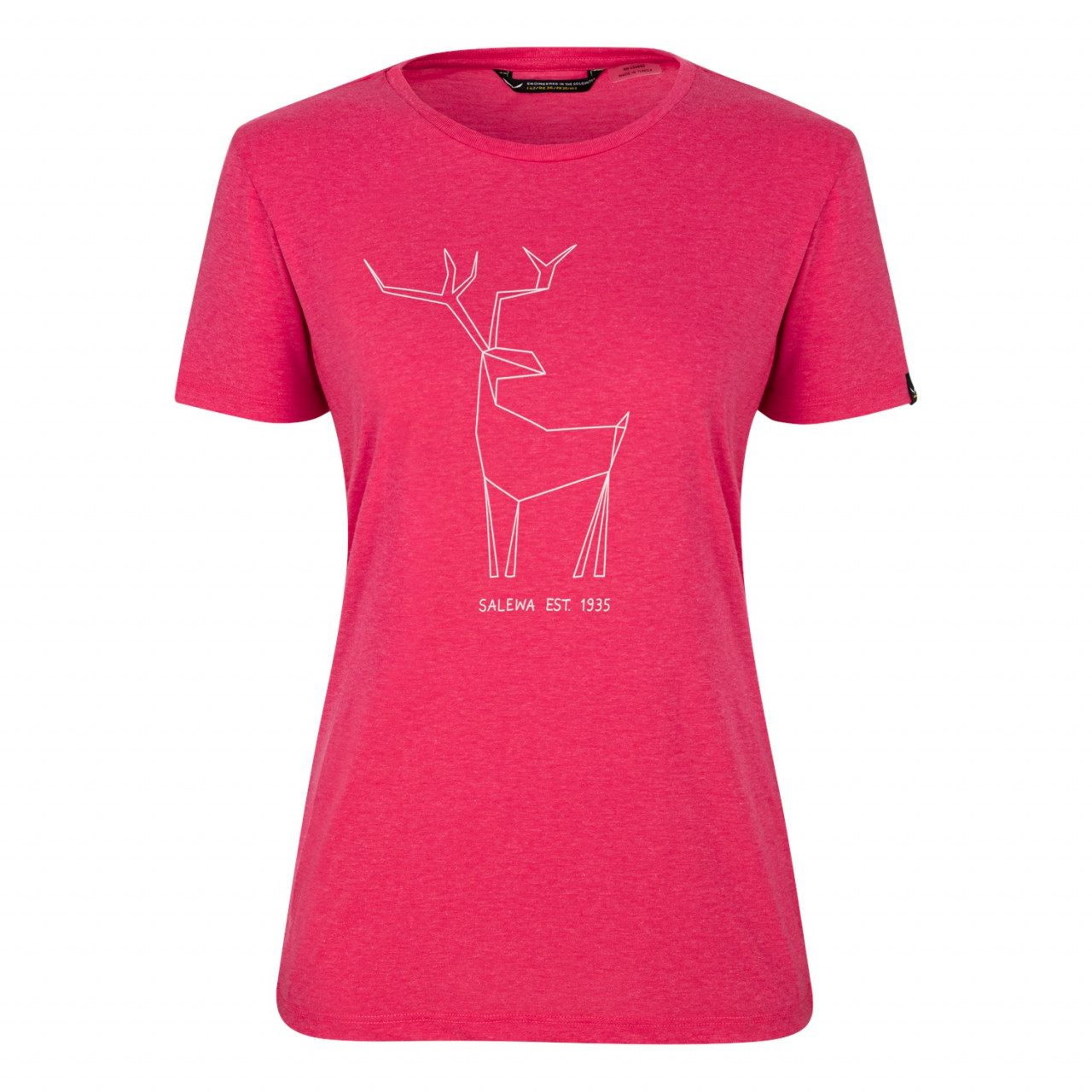 Salewa Deer Dry Short Sleeve T-Shirts γυναικεια ροζ Greece QY8236479